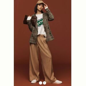 Anthropologie The Avery Pleated Wide-Leg Trousers by Maeve: Linen Edition